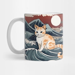 orange cat japanese art syle Mug